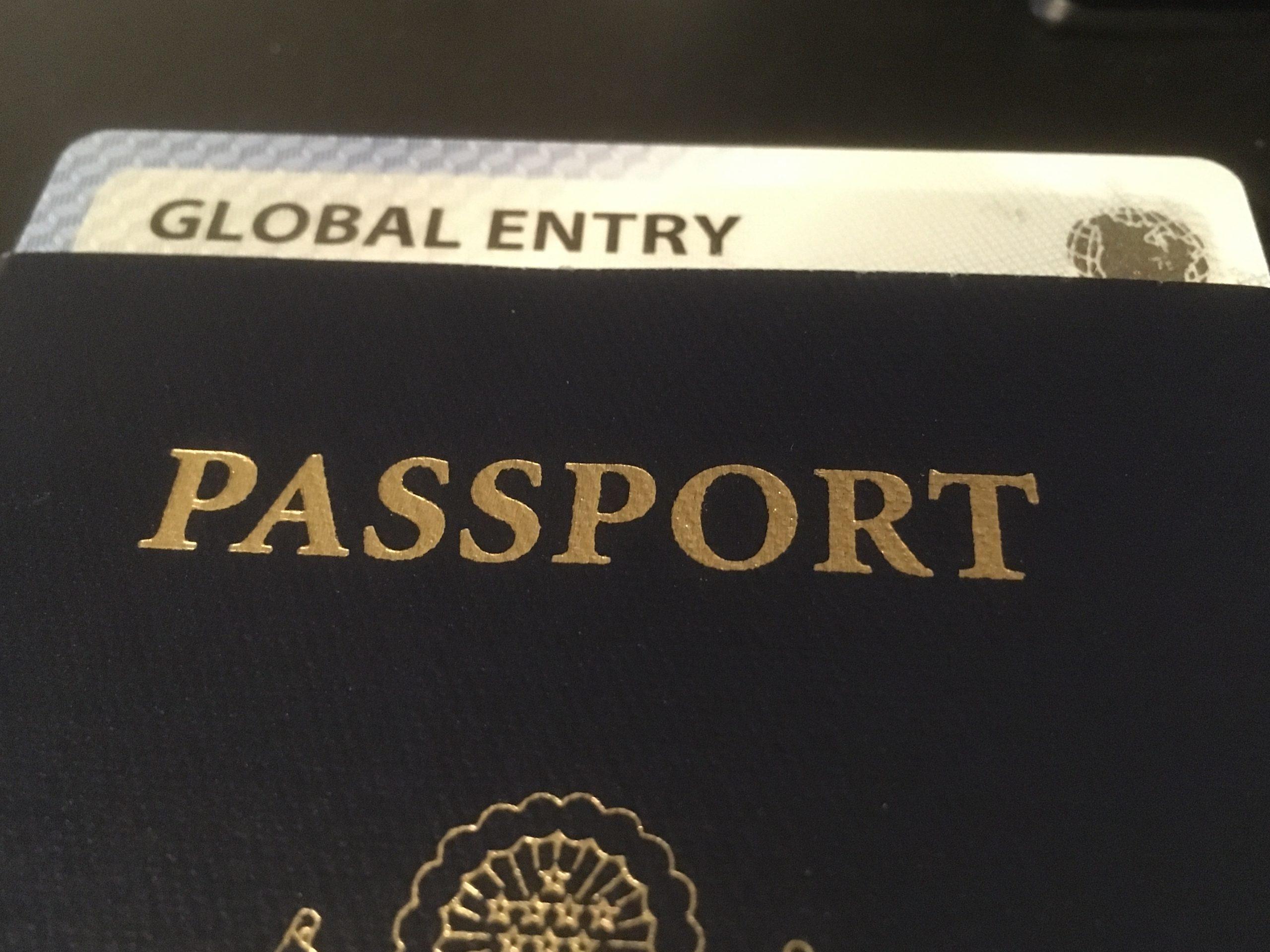 Global Entry card and passport