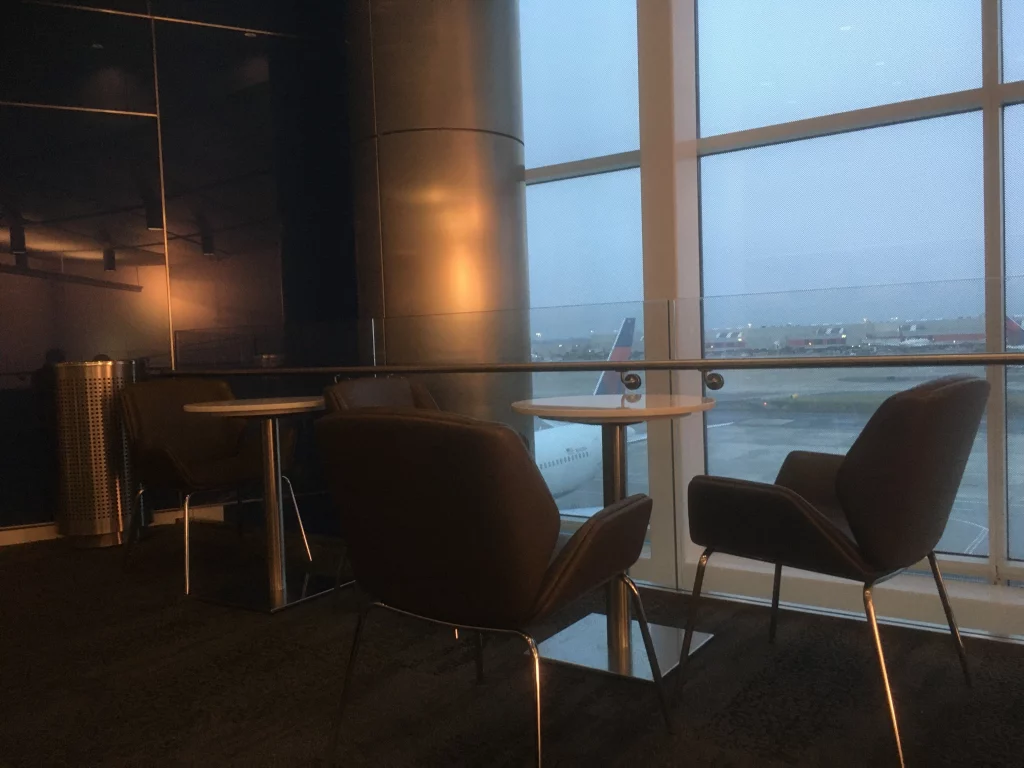 inside an airport lounge