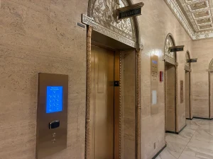 lobby elevators at Intercontinental Indianapolis Hotel