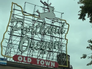 Portland Oregon Old Town sign