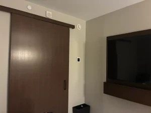barn door in a King room at Hyatt Regency Portland 