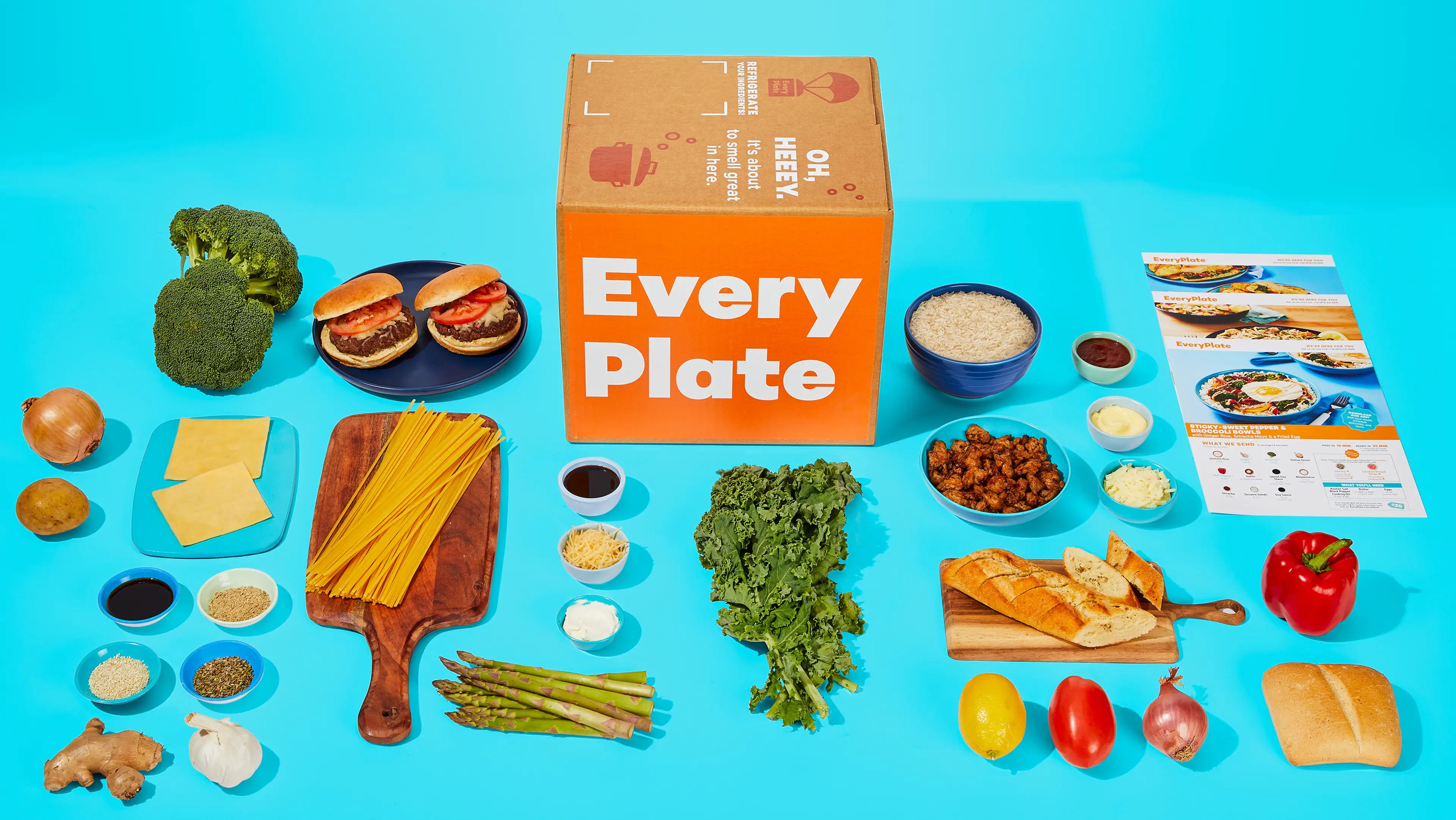 illustration of EveryPlate box with food