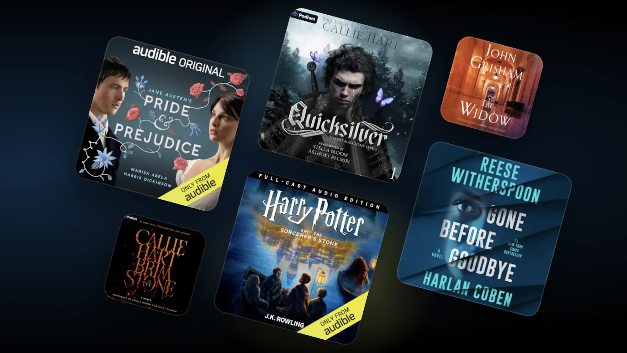 Audible book covers