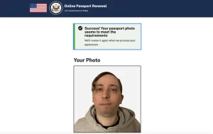 US passport photo for online renewal