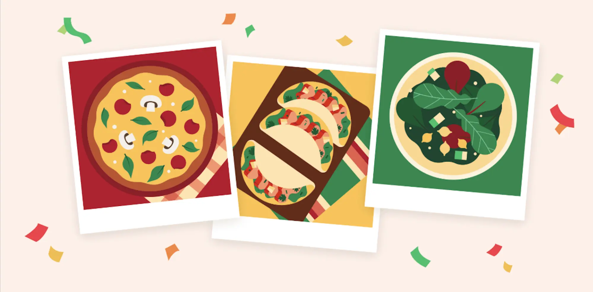 collage of food illustrations