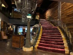 staircase downstairs at The Nash in Nashville
