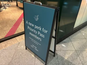 front door sign - A new perk for Priority Pass members.