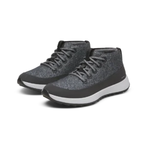 A pair of dark grey Allbirds Wool Runner NZ Mid Waterproof