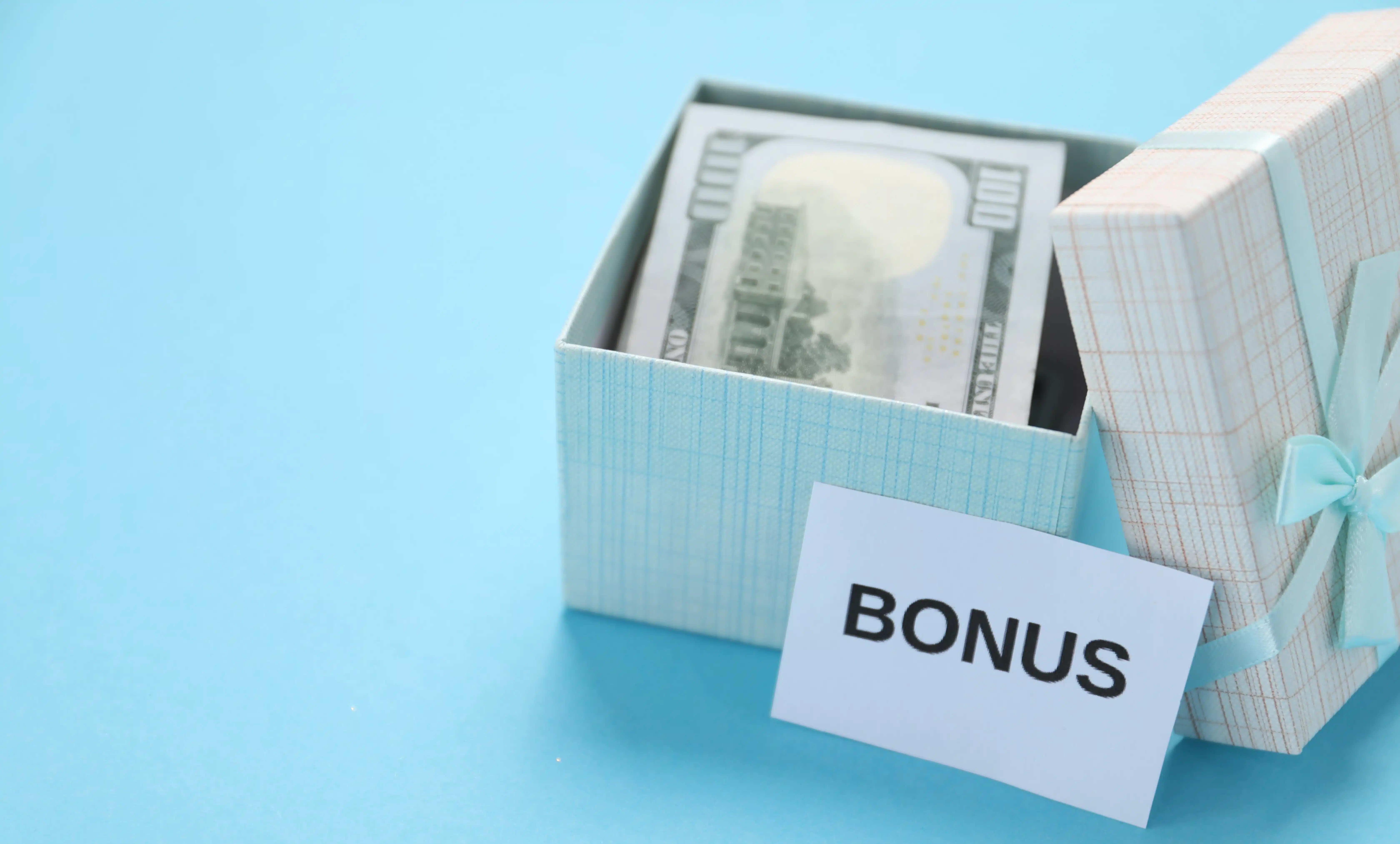 box of money with a Bonus card