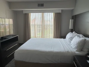bedroom in a suite at the Residence Inn Indianapolis Downtown on the Canal