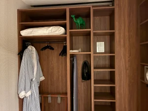 closet space in a room at the Kimpton Rowan Palm Springs Hotel