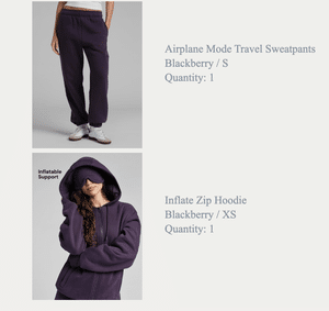 Comfrt Airplane Sweatpants and Comfrt Inflate Zip Hoodie